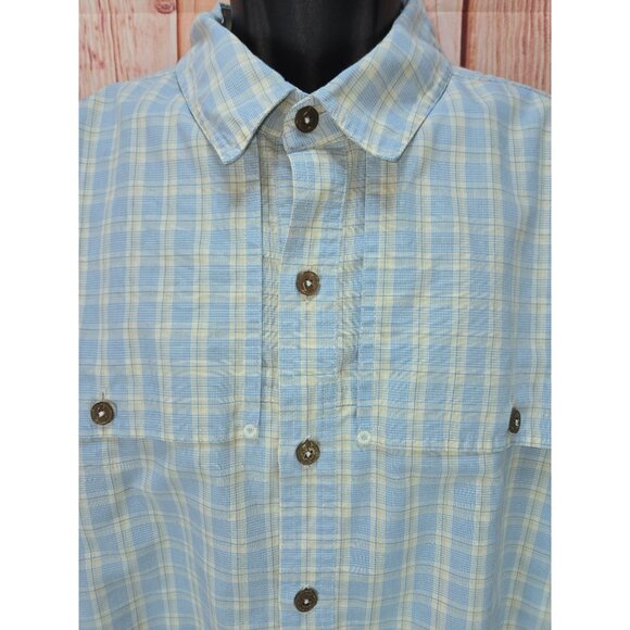 Patagonia Mens Organic Cotton Blue Plaid Shirt XL - Picture 4 of 8
